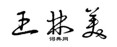 曾庆福王林美草书个性签名怎么写