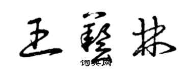 曾庆福王艺林草书个性签名怎么写