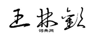 曾庆福王林欢草书个性签名怎么写