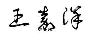 曾庆福王嘉洋草书个性签名怎么写