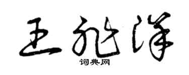 曾庆福王非洋草书个性签名怎么写