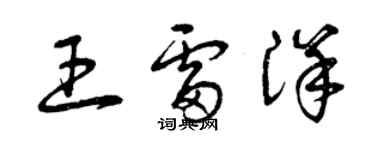曾庆福王雷洋草书个性签名怎么写