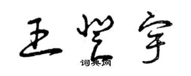 曾庆福王登宇草书个性签名怎么写