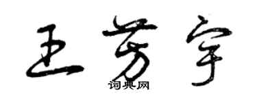 曾庆福王芳宇草书个性签名怎么写