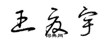 曾庆福王夏宇草书个性签名怎么写