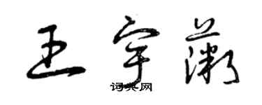 曾庆福王宇薇草书个性签名怎么写