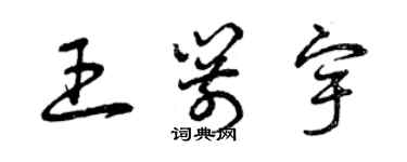 曾庆福王箭宇草书个性签名怎么写