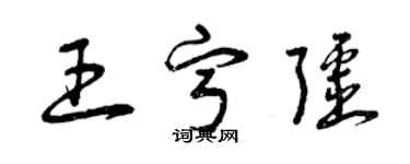 曾庆福王宁疆草书个性签名怎么写