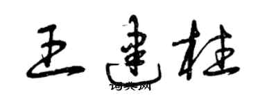 曾庆福王建柱草书个性签名怎么写