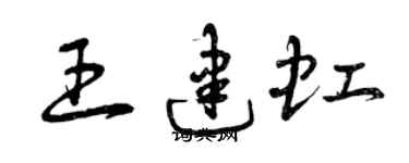 曾庆福王建虹草书个性签名怎么写