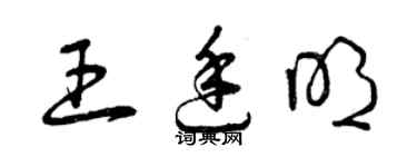 曾庆福王廷明草书个性签名怎么写