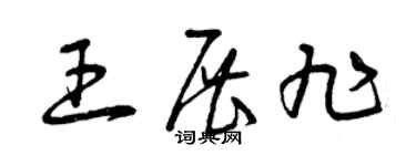 曾庆福王展旭草书个性签名怎么写