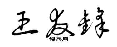 曾庆福王友锋草书个性签名怎么写