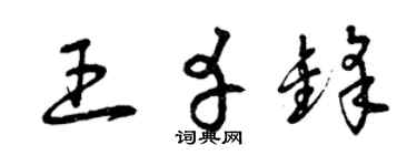曾庆福王幸锋草书个性签名怎么写