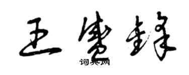 曾庆福王盛锋草书个性签名怎么写