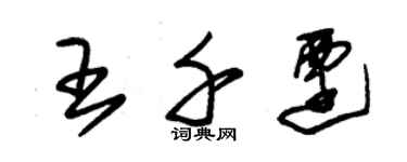 朱锡荣王千迁草书个性签名怎么写