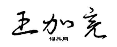 曾庆福王加亮草书个性签名怎么写