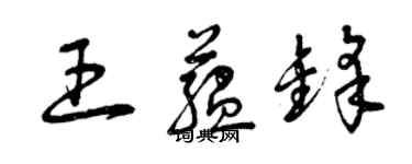 曾庆福王蕴锋草书个性签名怎么写