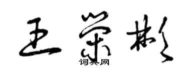 曾庆福王荣彬草书个性签名怎么写