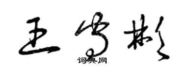 曾庆福王守彬草书个性签名怎么写