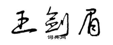 曾庆福王剑眉草书个性签名怎么写