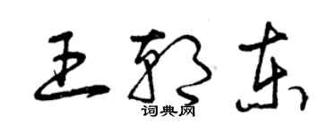 曾庆福王朝东草书个性签名怎么写