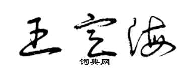 曾庆福王定海草书个性签名怎么写