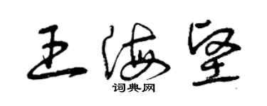 曾庆福王海坚草书个性签名怎么写
