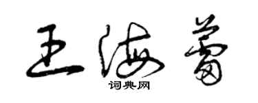 曾庆福王海蕾草书个性签名怎么写