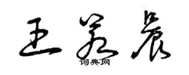 曾庆福王若晨草书个性签名怎么写