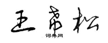 曾庆福王希松草书个性签名怎么写