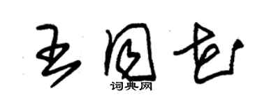 朱锡荣王同花草书个性签名怎么写