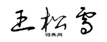 曾庆福王松雪草书个性签名怎么写