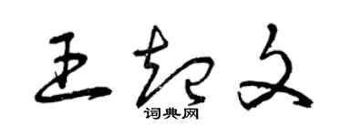 曾庆福王起文草书个性签名怎么写