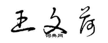 曾庆福王文荷草书个性签名怎么写