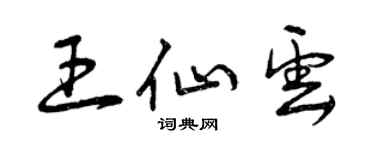 曾庆福王仙云草书个性签名怎么写