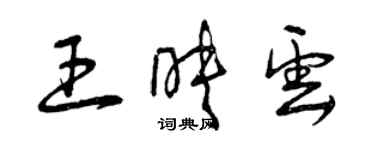 曾庆福王映云草书个性签名怎么写