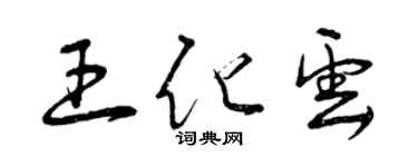 曾庆福王化云草书个性签名怎么写