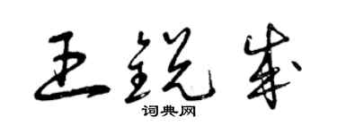 曾庆福王锐成草书个性签名怎么写