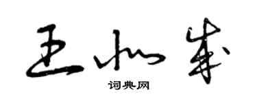 曾庆福王北成草书个性签名怎么写