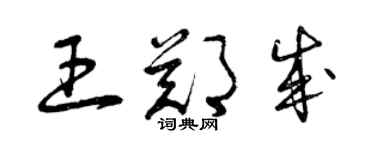 曾庆福王郑成草书个性签名怎么写