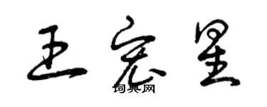 曾庆福王宏星草书个性签名怎么写