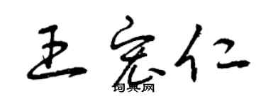 曾庆福王宏仁草书个性签名怎么写