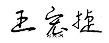 曾庆福王宏捷草书个性签名怎么写