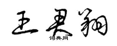 曾庆福王君翔草书个性签名怎么写