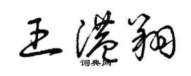 曾庆福王港翔草书个性签名怎么写