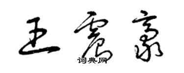 曾庆福王震豪草书个性签名怎么写