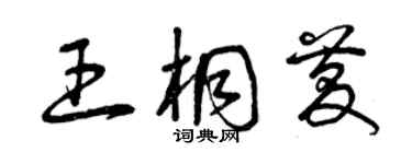曾庆福王桐庆草书个性签名怎么写