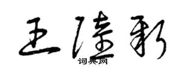 曾庆福王陆新草书个性签名怎么写