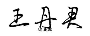 曾庆福王丹君草书个性签名怎么写